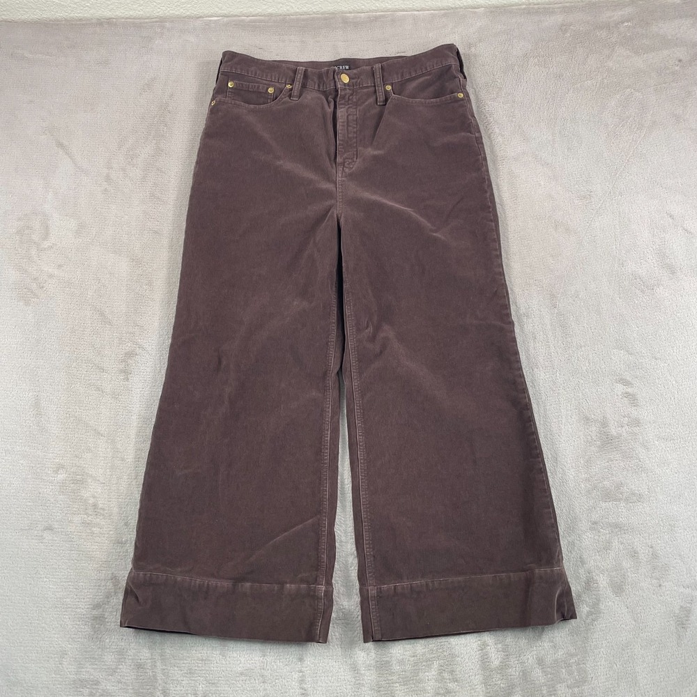 J Crew Corduroy Wide Leg Pants in Brown Women 33 (Tag 31) Preppy Casual $148